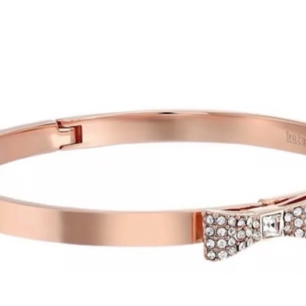 kate spade Gold Bow Pavé Crystal Bangle Bracelet - Picture 2 of 10